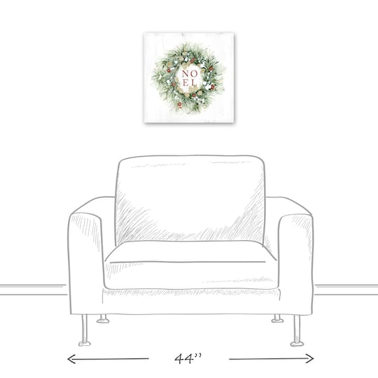 Christmas Wreath Noel Canvas Wall Art